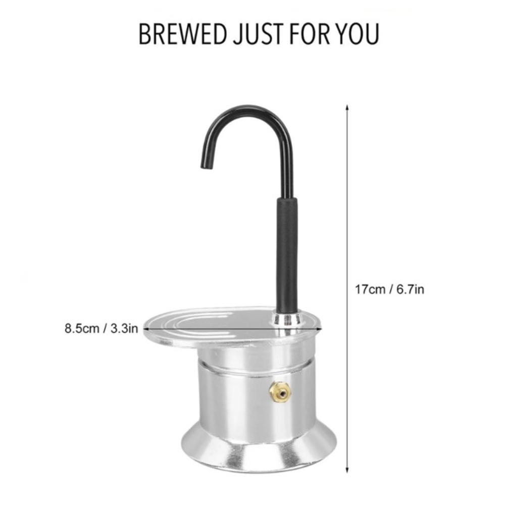 

50 мл алюминиевая однотрубная гейзерная кофеварка на 1 чашку кофеварка итальянская кофемашина для плиты эспрессо посуда кухонная кофейная утварь бариста