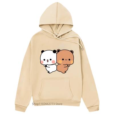 Bubu Dudu Damen Hoodies Kawaii Bubu Dudu Grafik Sweatshirts Niedliche Panda Bär Kleidung Damen Lässig Lustig Koreanischer Pullover