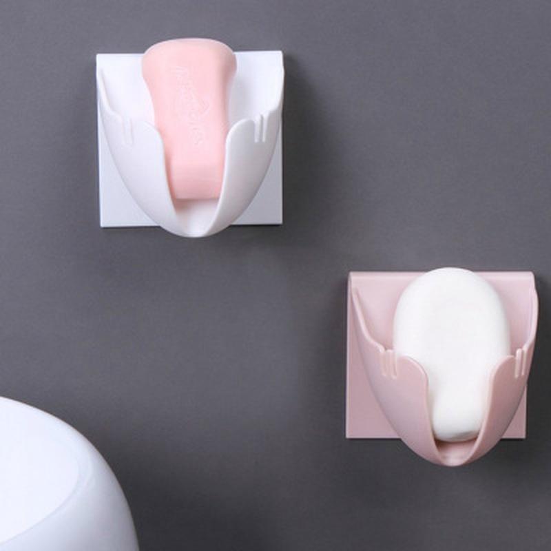 1PCS Soap Box Wall-mounted Drain Soap Holder Storage Container for Bathroom Home