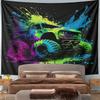 Neon Monster Truck Splash Art Pattern Wall Hanging Tapestry Decorative Tapestry Home Decor for Bedroom and Living Room