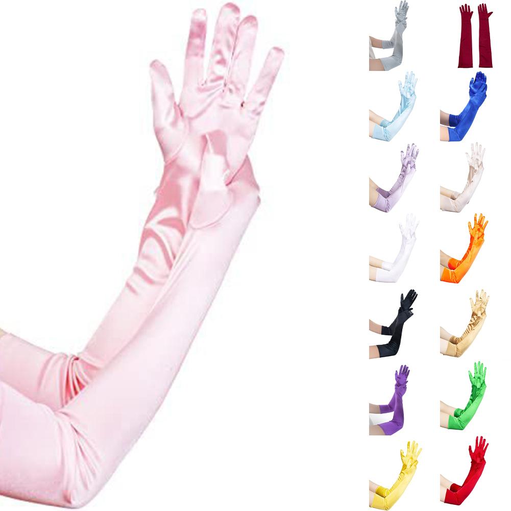 Comfortable Fit Evening Gloves Satin Gloves Elegant Design
