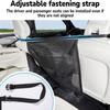 Dog Car Barrier Mesh Screen with Rear Seat Divider, Headrest Mount, Center Pocket and Cabin Partition for Daily Driving, 69 X 59 Cm