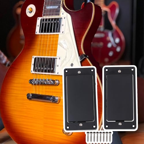Yibuy Black Double Coil Sealed Humbucker Pickup Set for Electric Guitar
