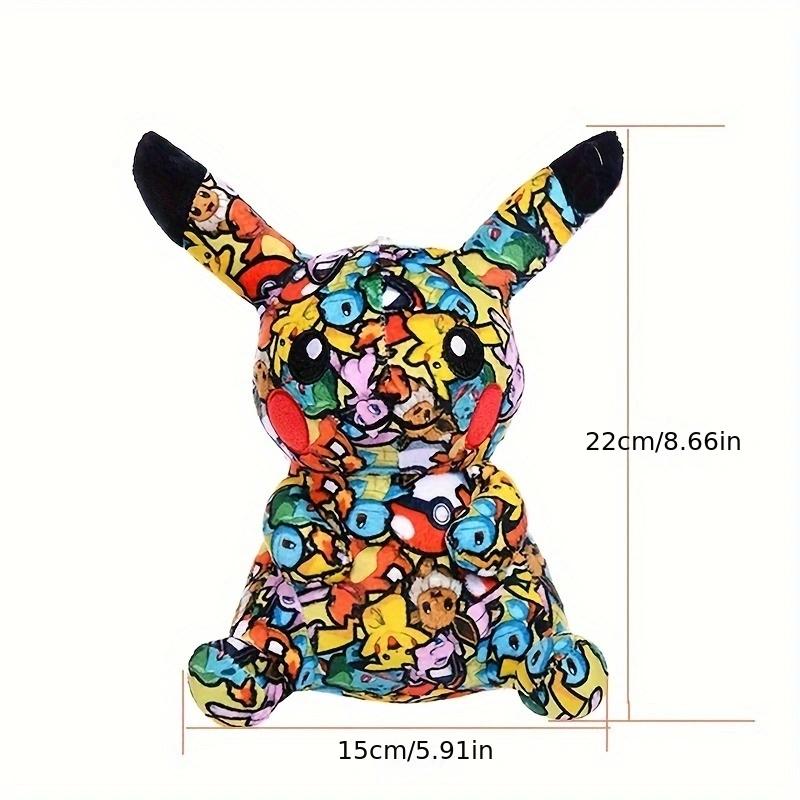 Pokemon Dark Lightning Graffiti Pikachu Pichu Cute Cartoon Anime Figure Stuffed Plush Dolls Toys Girl Kids Birthday Xmas Gifts