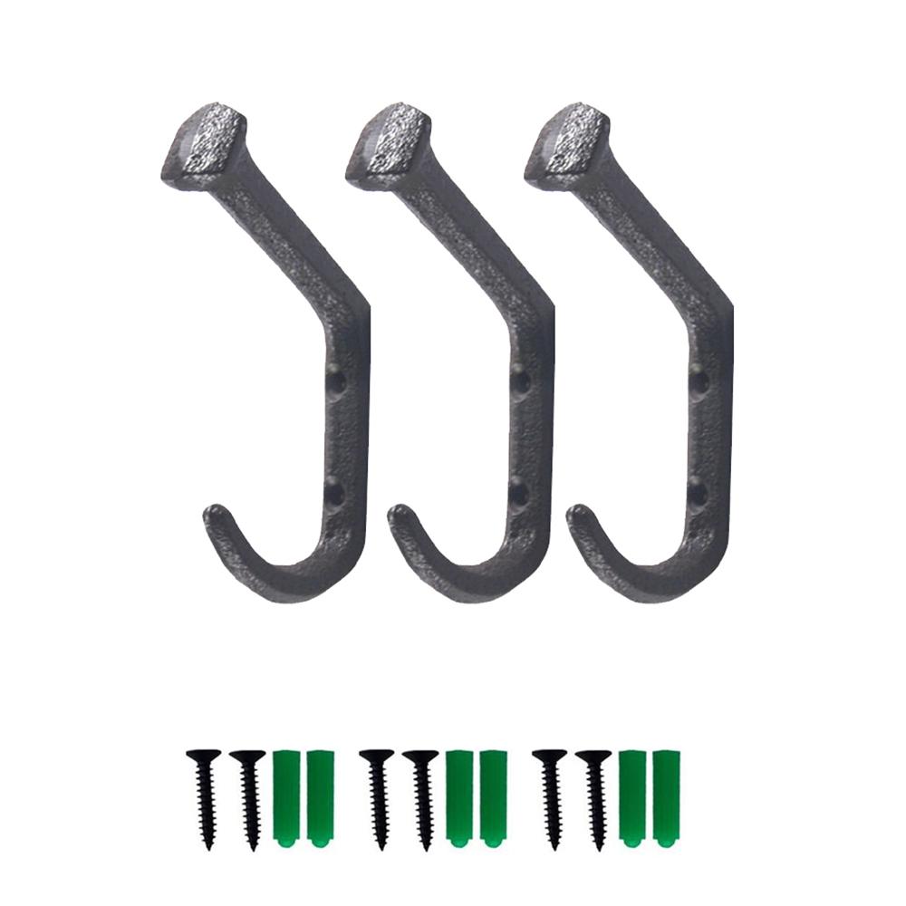 Czarne haczyki na gwoździe Drzwi do montażu na ścianie Wieszak na kolce Wieszak na płaszcze Wystrój domu Wieszak na ręczniki Regał do przechowywania