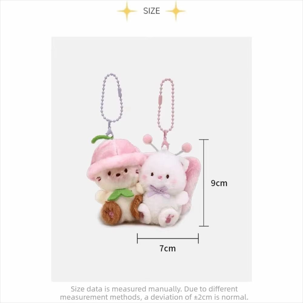 Bee Rabbit Flower Fairy Keychains Bag Charms Plush Keychains Magnetic Couple Pendant Backpack
