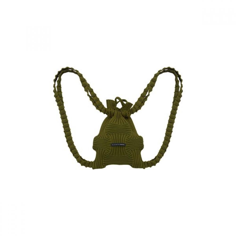 Pleatsmama Mini Bow Backpack Khaki