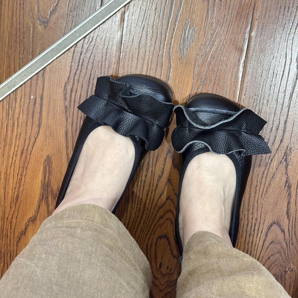 Women Loafers Slip On Flat Shoes Woman Summer Flats Soft Comfort Genuine Leather Moccasins Loafers Vintage Breathable Casual Shoes