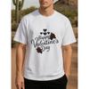 European Size Classic rose Valentine's Day Men's printed short-sleeved T-shirt, medium elasticity and fashionable style, high-quality T-shirt,