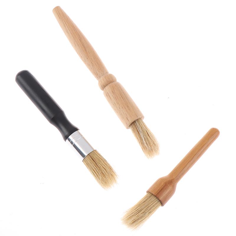Coffee Grinder Cleaning Brush Wood Handle Natural Bristles Wood Dusting