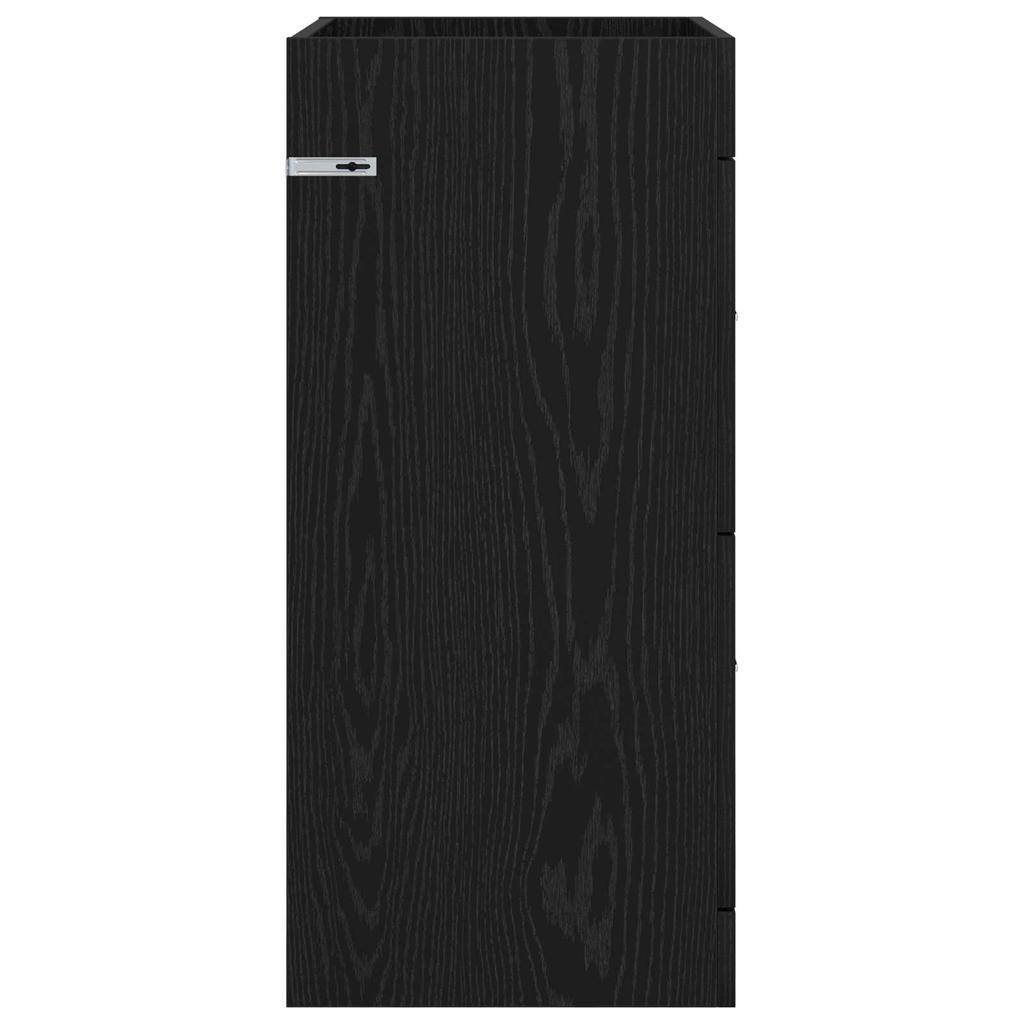 Bathroom Vanity Unit Black Oak 56 x 37.5 x 81 cm Particleboard