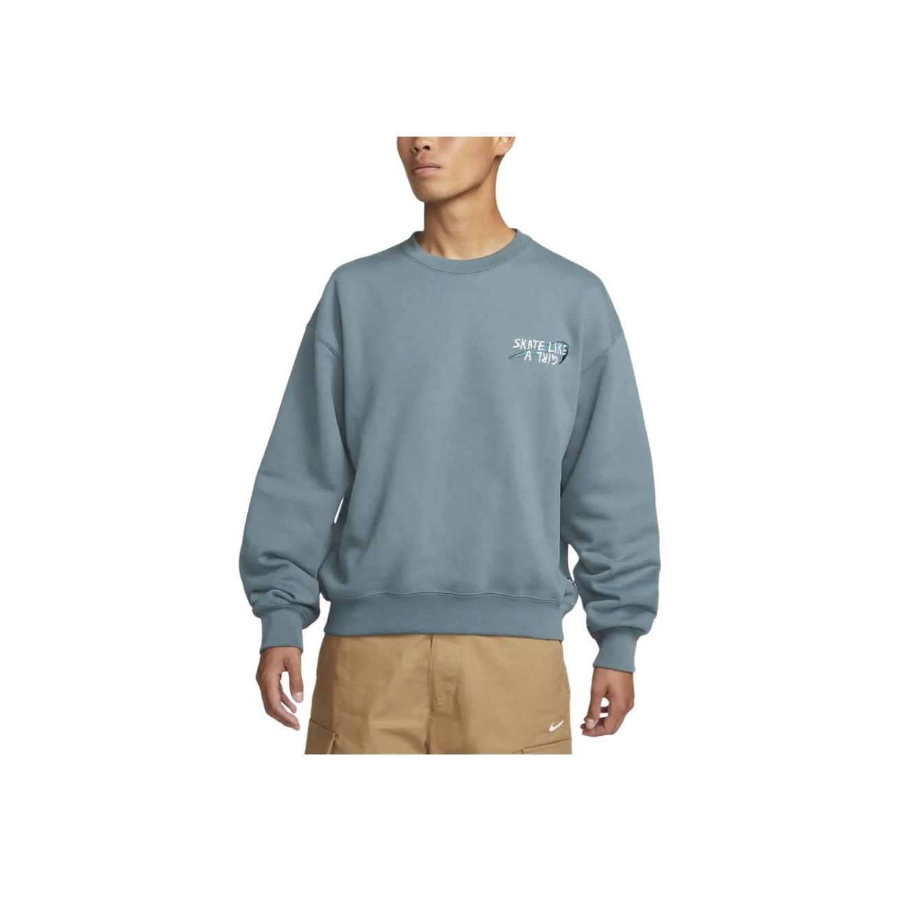 

Толстовка с капюшоном Nike SB Skate Like A Girl Crewneck Mineral Slate/Dark Teal Green для мужчин в уличном стиле DQ7306-384 XXL