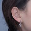 Drop Earring Male Clip Earring Men Hoop Earring Cross Star Dangle Earring Korean Style Ear Cuff