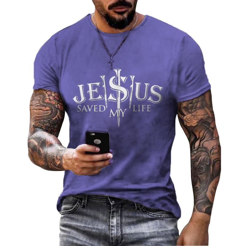 Jesus Christ Cross 3D Printed T-Shirt Streetwears Oversized Hip-hop Casual Clothes Tops