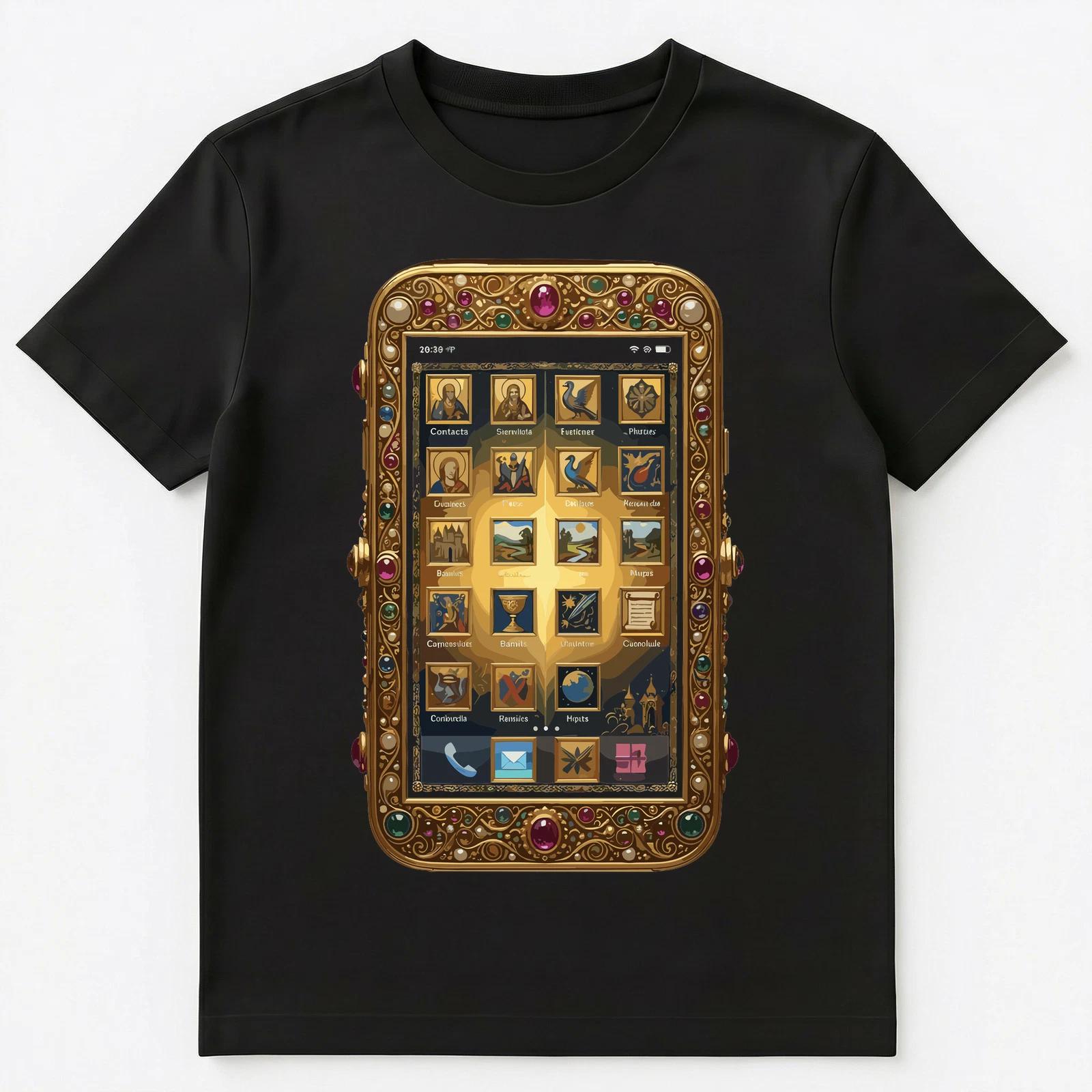 

Historian Enthusiast Medieval Phone App Interface Unisex T-Shirt L