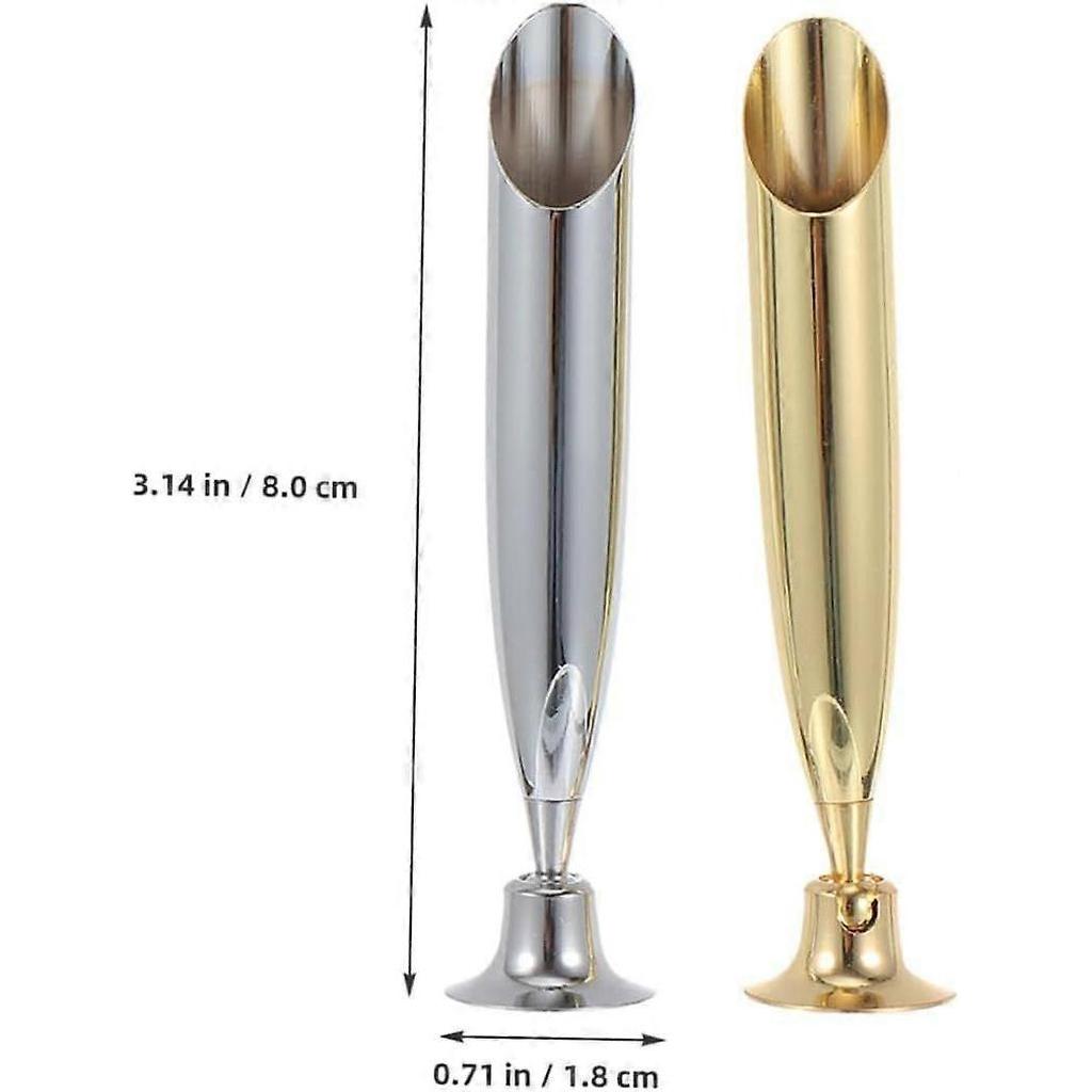 Pieces Unique Stainless Steel Pen Holder Simple Pen Stand for Desk Pen Organizer and Office Accessories
