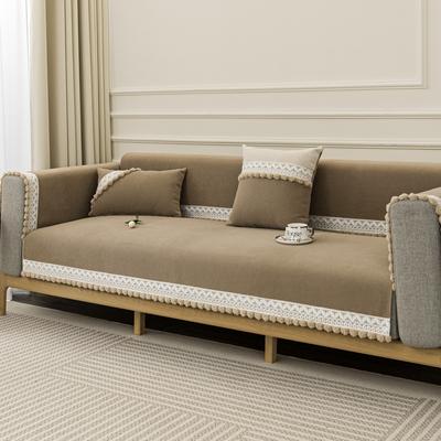 Il Cuscino per Divano è Adatto a Tutte le Stagioni ed è Antiscivolo. Nuova Velluto d'Orzo alla Moda Lusso Leggero di Alta Gamma Stile Crema Copertura Copertura