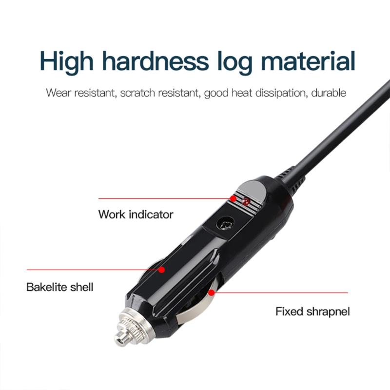 12V Automotive Electrical Clip-on Cable Car Battery to Car Power Adapter Plug Socket Cord with 15A Fuse