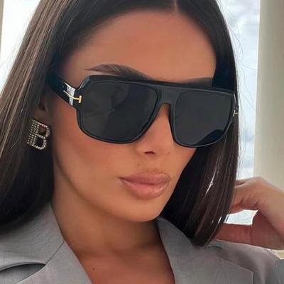 Ochelari de soare pentru femei ochelari de soare pătrați în formă de T, ochelari de soare la modă cu rame mari