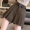 Woolen High-Waisted Wide-Leg Women's Shorts - A-Line Autumn/Winter 2026 Casual Bootcut