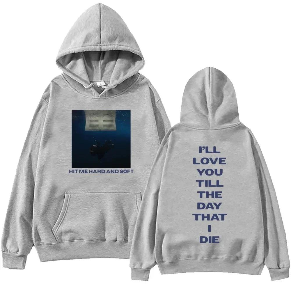 Billie Hit Me Hard and Soft 2024 Tour Hoodie Harajuku Casual Hip Hop Streetwear Men Women Sweatshirts 2024 Women Pullovers Pop