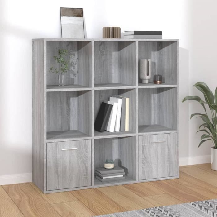 VidaXL Bookcase Sonoma Grey 98x30x98 Cm 815448