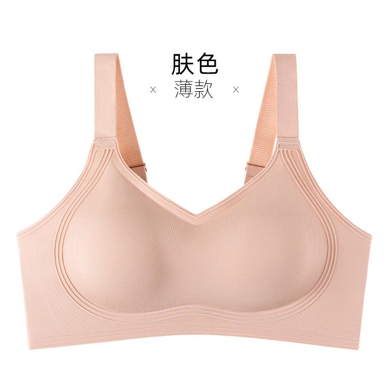Women Seamless Soft Support Wireless Large Bust Breathable Daily Bra
