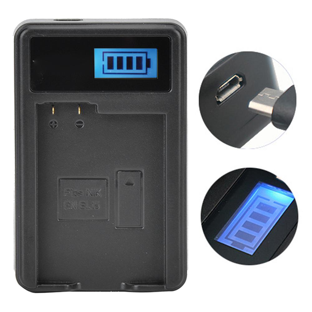 SEIVI EN EL15 Camera Battery Charger LCD Charging Display for Nikon D800 D750 D7000 Single Slot