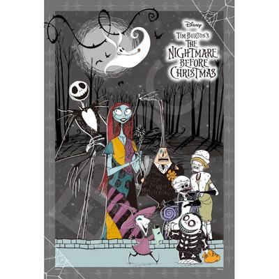 Epoch 300 Piece Jigsaw Puzzle Disney The Nightmare Before Christmas - Season’s Screaming - [Puzzle Decoration Collage] (26 X 38cm) 73-402 with Glue an