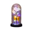 Glass Cover Rose Immortality Flower with Lamp Qixi Valentine's Day Gift Creative Decoration Decorations