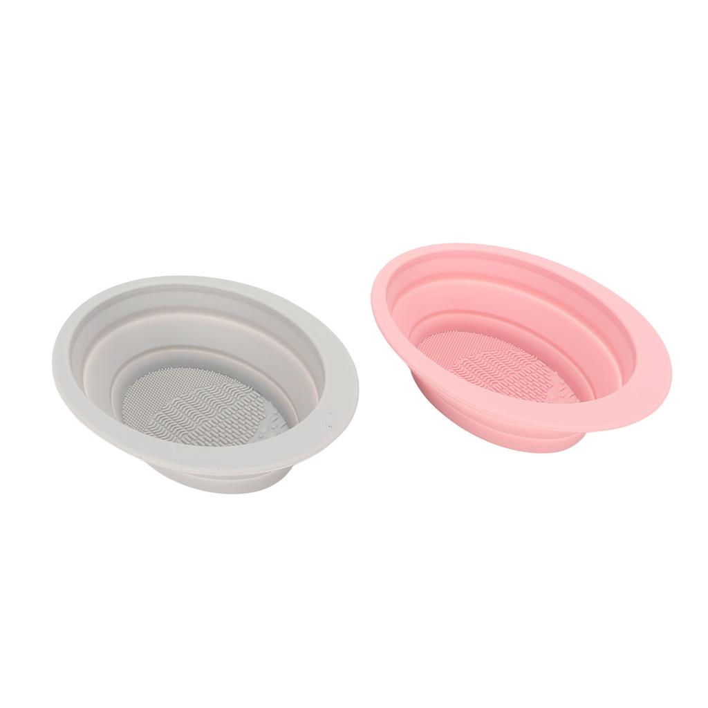 2 Stück Silikon Kosmetikpinsel Reinigungsbecken Faltbares Make-up Pinsel Reinigungsbecken für Make-up Pinsel