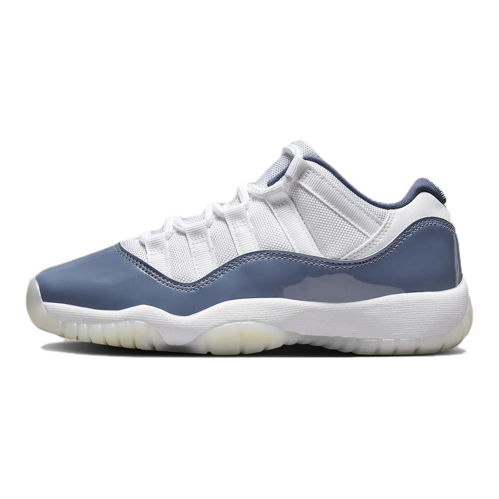 Air Jordan 11 Retro Low GS Diffused Blue Kids Sneakers White Midnight-Navy Football-Grey FV5121-104