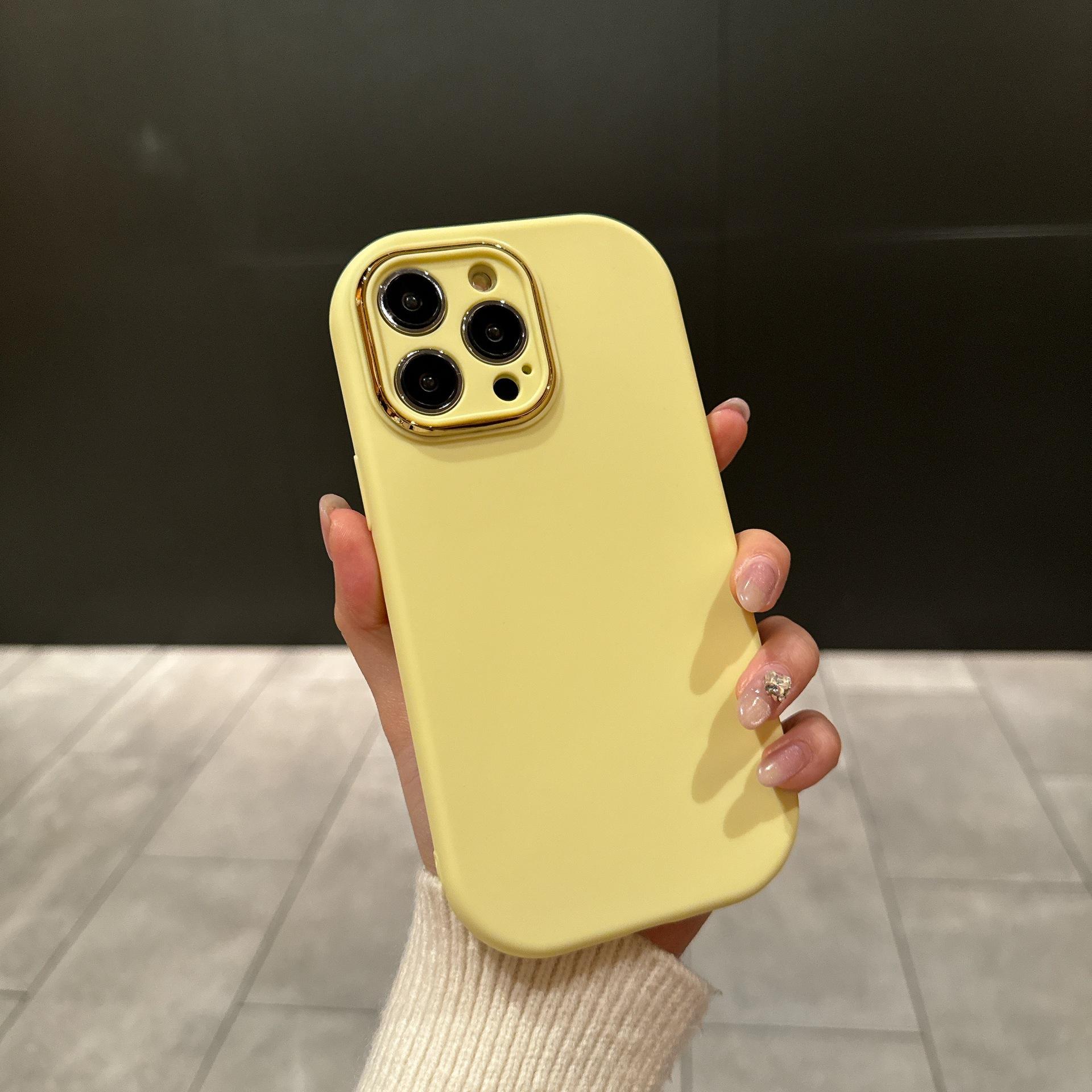 

Чехол для телефона с электропокрытием линзы Ip16pro с мелкими отверстиями для пухлой девушки, матовый защитный чехол Apple 15/14 12 однотонных цветов Apple 16