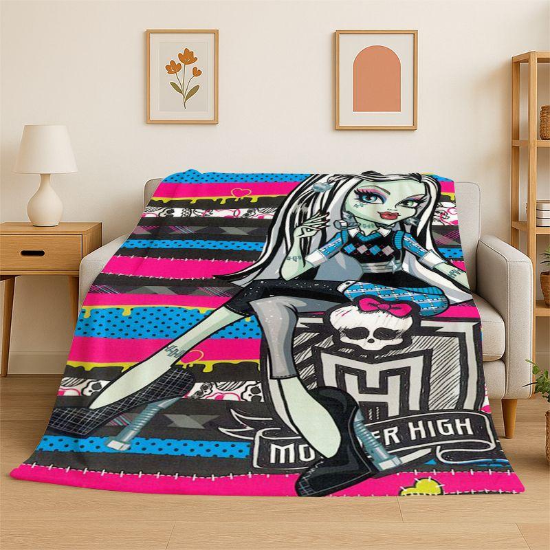 Cartoon Monster High Draculaura Vampire Soft Flannel Throw Blanket,Cozy Blanket for Bed,Couch,Sofa,Bedroom,Living Room,Picnic