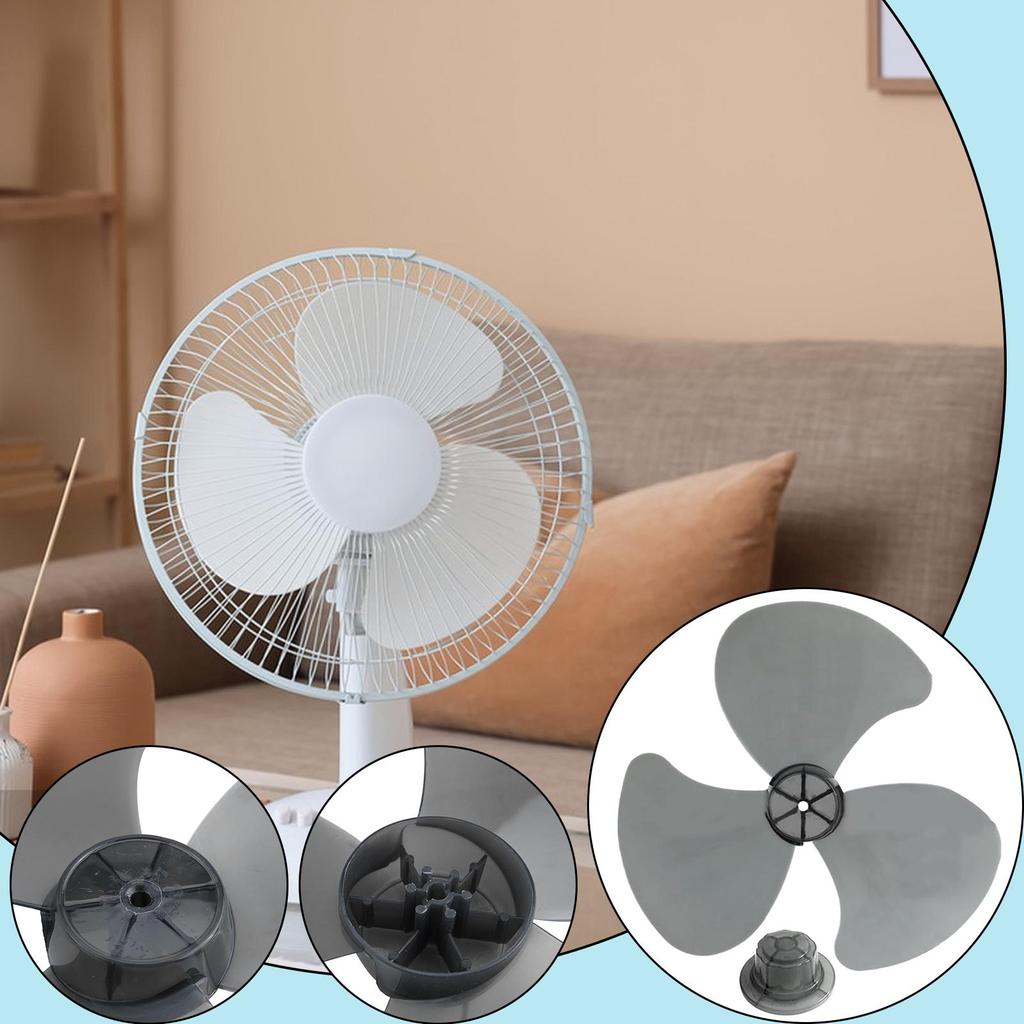 Plastic Fan Blade Three Leaves With Nut Cover For Standing Pedestal Fan Three Leaf Accessories For Electric Fan Blades