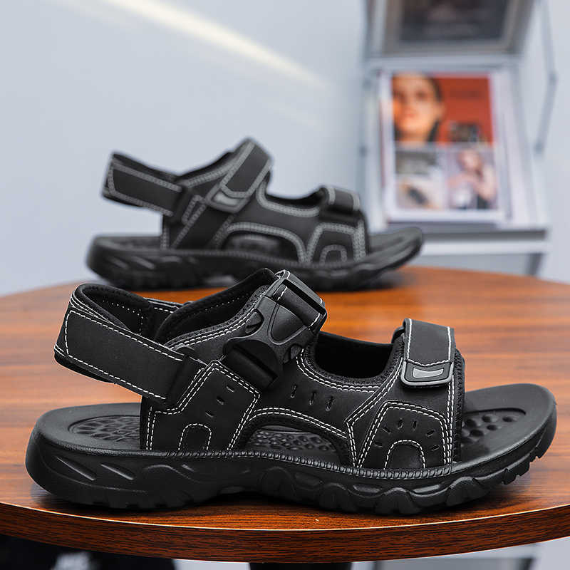 Fashion Round Toe Parkside Sandal For Men Luxury Sneakers Men Genuine Shoes Summer Man Slippers Sport New Style Boty Exerciser