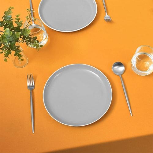 STYLE Decor Tablecloth, 100% Cotton, Stylish Rectangular, Nordic Style, 120 X 150 Cm, Standard, Solid Orange, W4703200
