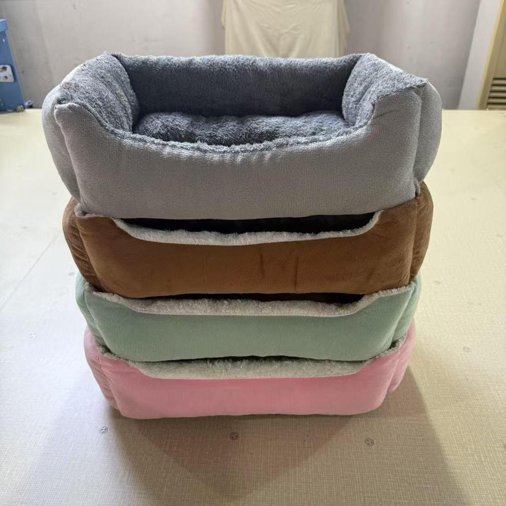 Cozy Winter Square Pet Bed for Small & Medium Dogs - Thickened Mat for Teddy & Corgi