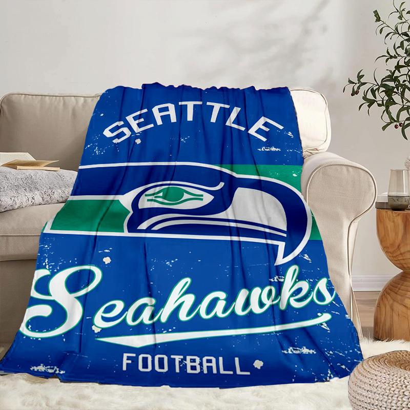 Seahawks Team Spirit Portable Blanket/Soft Blanket Bedding Blanket Suitable for Travel Camping Living Rooms Offices Sofas Fan Gifts
