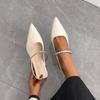 Fashion Summer New Stiletto High Heels Women Fashion Pointy Head Shallow Mouth All Matching Rhinestone After Empty Sandals