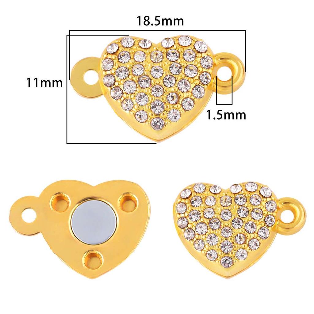 Useful Necklace Bracelet Connector Buckle Extender Connector Hook Rhinstone Magnetic Clasps New Accessories Silver Gold DIY