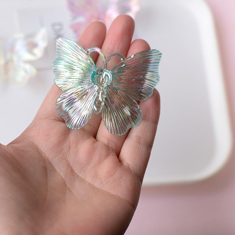 Transparent Colorful Butterfly Accessories Hair Accessories Hole Shoes Cream Glue DIY Material