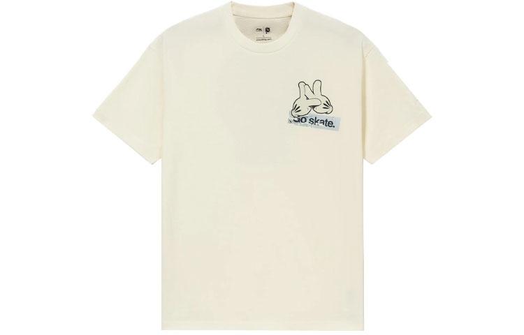 Li Ning x Og_slick Skateboard SS22 T Shirt Men s Ecru AHSS057-1 L
