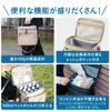 CB Japan Insulated Box Bag, Soft Cooler, Large Capacity 12L, Beige, 2-Way Shoulder/Handheld, with Interior Mesh Pocket, Maneuver