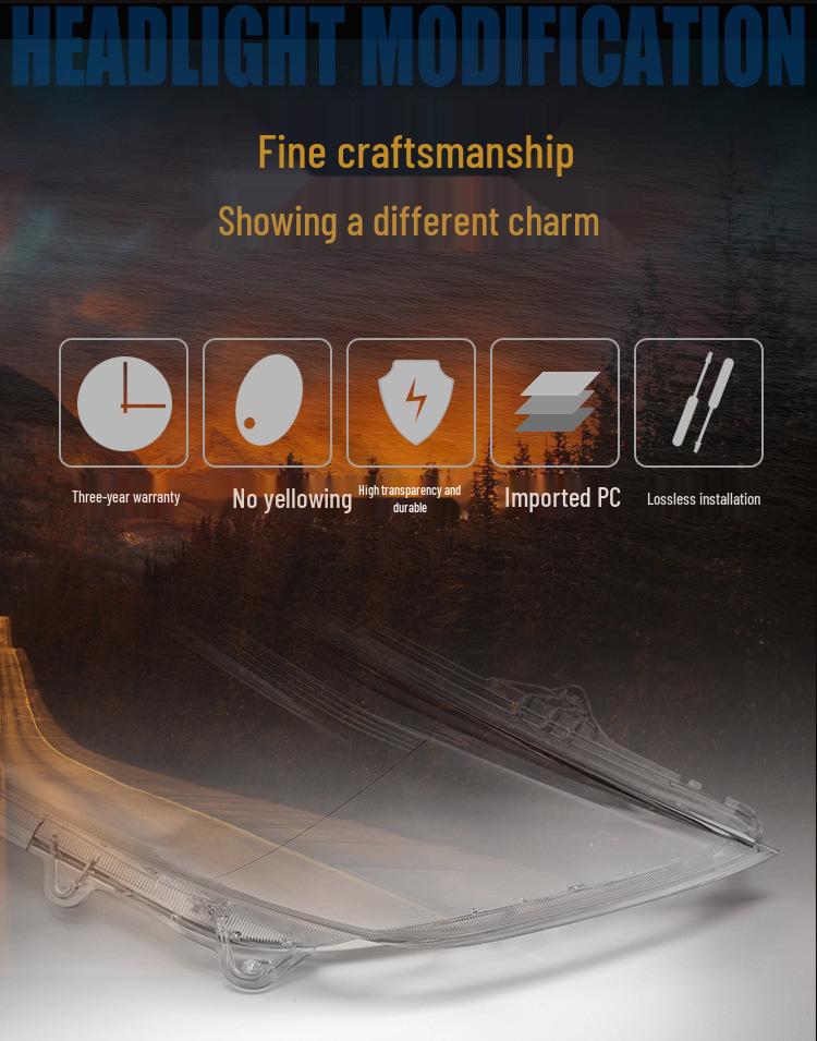 Fits 19-22 Honda Crider/Envix Headlight Lens Cover/Shell/Mask