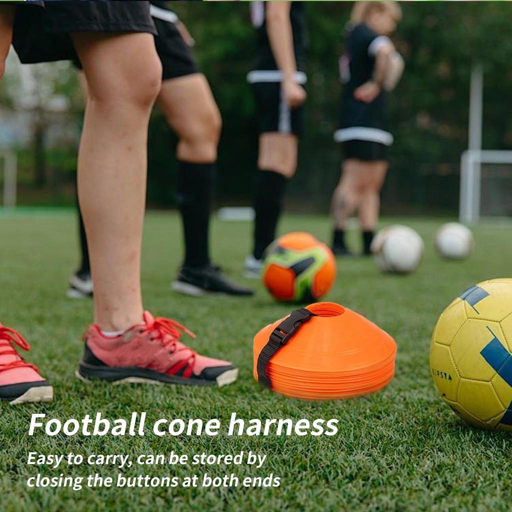 Football Cone Straps Disc Storage Harness 4 Pieces Quick Release Sports Cone Straps For Football Outdoors Daily Workout