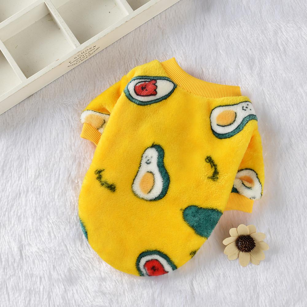 

Осенняя теплая флисовая одежда для собак, мультяшная куртка для домашних животных, костюм щенка, жилет Тедди, французский бульдог, чихуахуа для маленьких собак, кошек, рубашка, пальто, одежда M