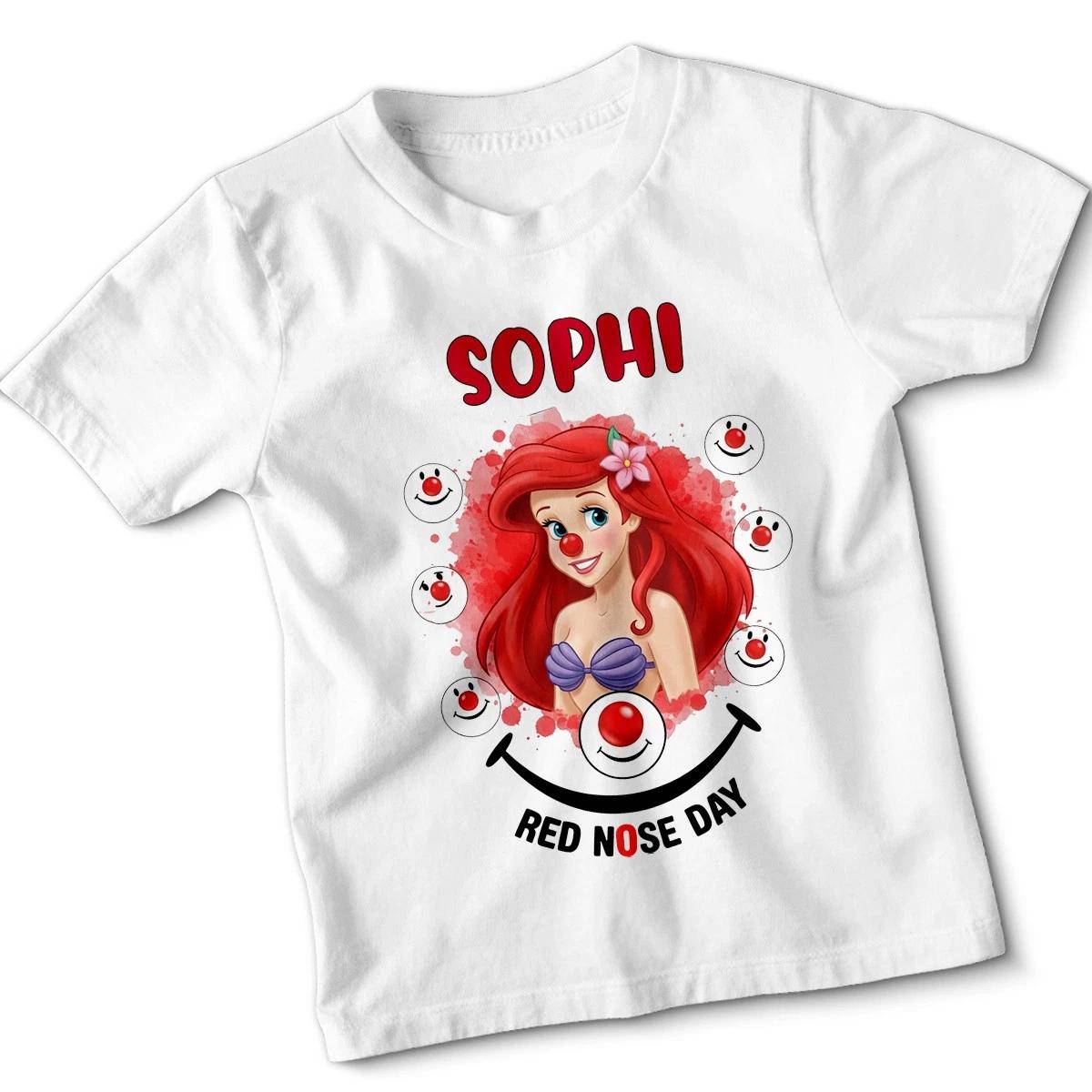 Personalised Red Nose Day 2026 Kids Tshirt Party Top 100