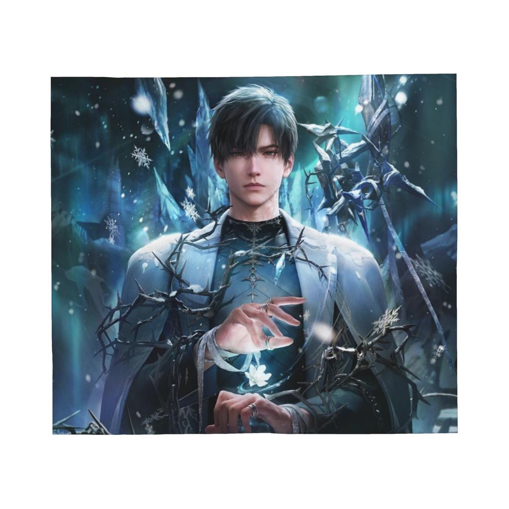 Anime Love and Deepspace Blanket Fleece Sylus Valko Rafayel Super Warm Throw Blanket for Bedding Couch Bedspread