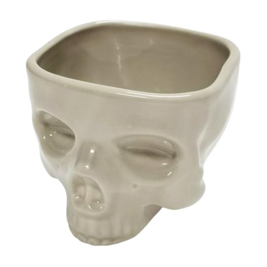 Halloween Skull Candy Bowl Gothic Ceramic Portable Skeleton Head Bowl Halloween Home Bar Decor Dining Table Ornament